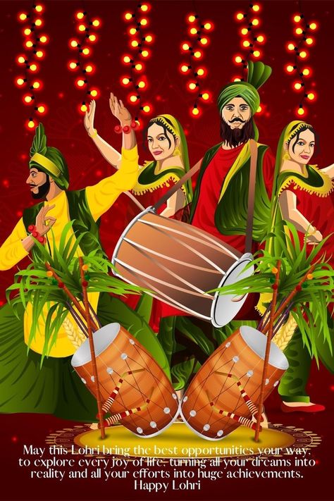 Happy Lohri! Lohri Celebration Pics, Teej Festival Decoration At Home, Punjabi Festivals, Lohri Decoration Ideas, Lohri Pictures, Lohri Decor, Happy B Day Cards, Happy Lohri Images, Army Party Decorations