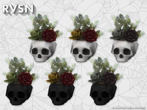 RAVASHEEN's Skele-fun Succulents Sims 4 Vampire, Emo Decor, Cute Succulents, Sims 4 Cc Goth, Sims Packs, Sims 4 Mm Cc, Sims 4 Expansions, Sims 4 Cc Folder, Sims 4 Gameplay