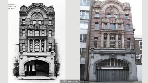 The entrance to the ‘new’ station shown in 1902, left, and today, right Train Line, Oxford Circus, Marble Arch, Temple Bar, Charing Cross, Piccadilly Circus, Bethnal Green, Trafalgar Square, Green Park