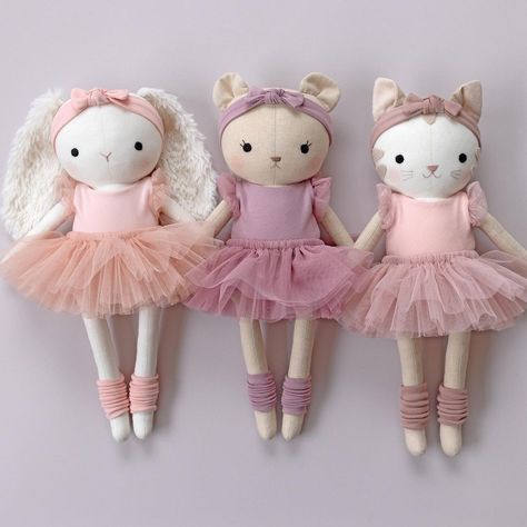 Emma Page (@studioserenpatterns) | Instagram Outfit Sewing Pattern, Sewn Dolls, Diy Rag Dolls, Sewing Terms, Dog Sewing Patterns, Teddy Bear Sewing Pattern, Ballerina Outfit, Handmade Stuffed Animals, Ballerina Doll