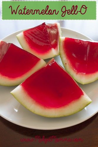 Watermelon Jello... The kids LOVE this, using the shell of the watermelon after carving it out the kids can have another special treat! It is also a great way to make jello for a summer BBQ or party and less clean up then making individual jello cups! Jello In Watermelon Shell, Watermelon Shots, Watermelon Jello Shots, Watermelon Jello, Watermelon Bowl, Watermelon Margarita, Watermelon Rind, Jello Shot Recipes, Watermelon Slices