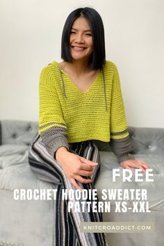 Crochet Vest Outfit, Crochet Cardigan Pattern Free, Crochet Hoodie, Crochet Sweater Pattern Free, Crochet Vest Pattern, Crochet Ladies Tops, Crochet Motif Patterns, Hoodie Pattern, Crochet Cardigan Pattern