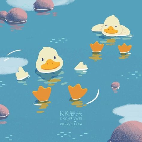 Hiasan Karton, See Illustration, Duck Drawing, Personajes Studio Ghibli, Duck Wallpaper, Paint Inspo, 동화 삽화, Greeting Card Art, Duck Art