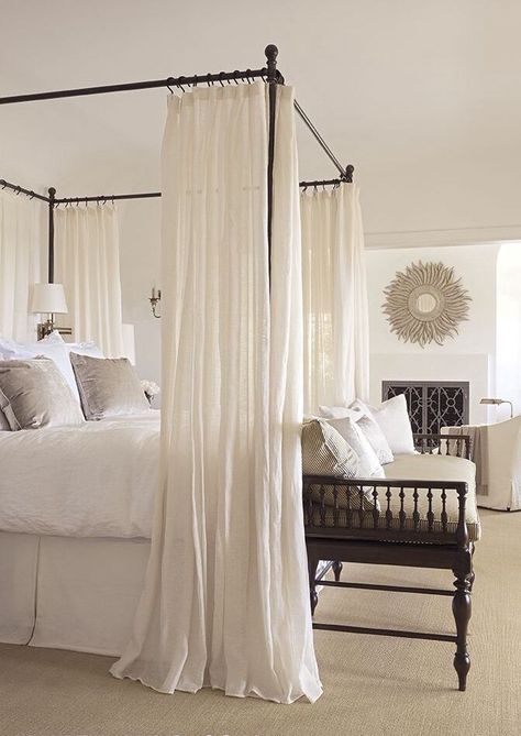 17 Best ideas about Canopy Beds on Pinterest | Bed curtains, Bed with  curtains and Diy canopy Beautiful Bed Designs, Canopy Bed Diy, Canopy Bed Curtains, Canopy Curtains, Canopy Bedroom, Four Poster Bed, Bed Canopy, Four Poster, Poster Bed