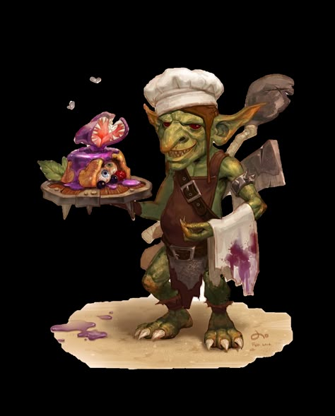 Goblin Chef, Goblin Art, Monster Characters, Dungeons And Dragons Game, Dark Rose, Fantasy Races, Dungeons And Dragons Characters, Traditional Games, Wow Art