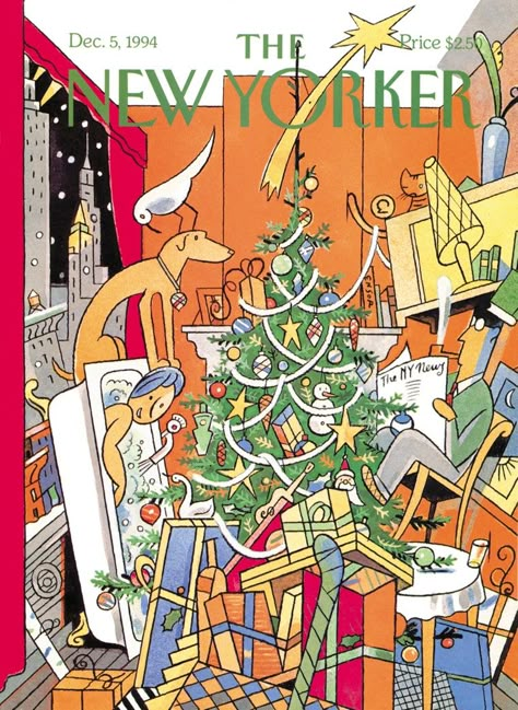 The New Yorker Christmas, Art With A Meaning, New Yorker Christmas, New Yorker Art, New Yorker Magazine Covers, The New Yorker Covers, Magazines Cover, New Yorker Cover, The New Yorker Magazine