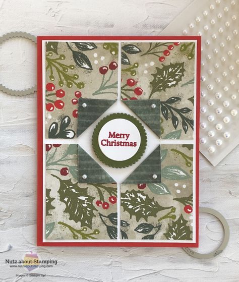 Fractured Cards, Christmas Card Layouts, Folded Christmas Cards, Stamped Christmas Cards, Simple Christmas Cards, Christmas Card Inspiration, Paper Scraps, Card Layouts, Homemade Christmas Cards