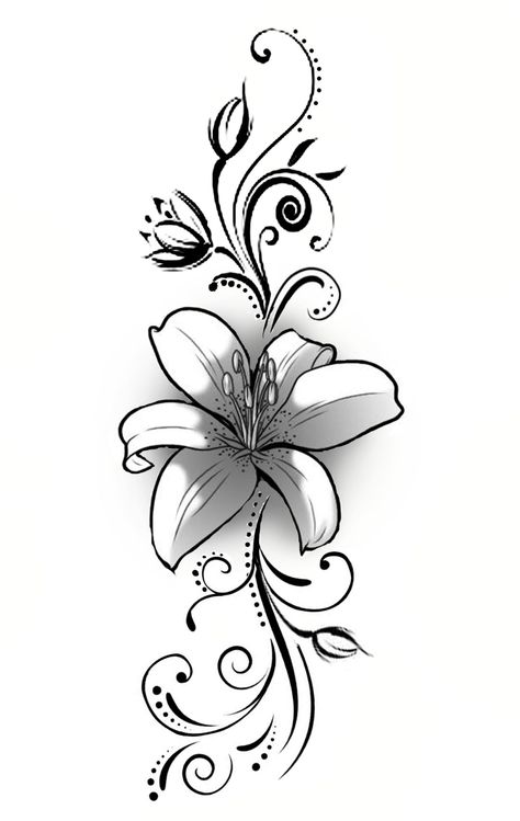 Flower Swirl Tattoo, Y2k Tattoo Ideas Stencil, Rapunzel Flower Tattoo, Tangled Flower Tattoo, Flower Tattoo Stencil, Bass Tattoo, Lifeline Tattoos, Flower Vine Tattoos, Flower Tattoo Stencils