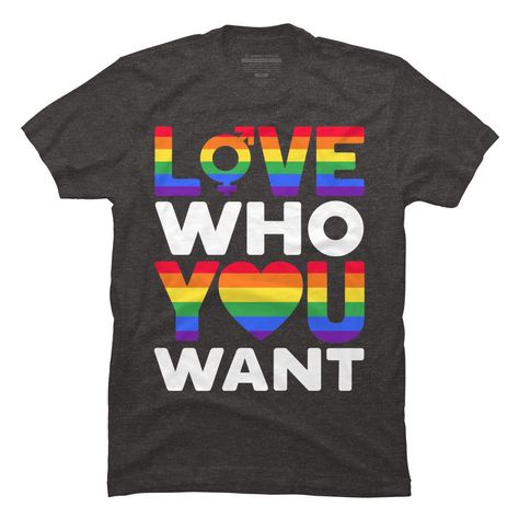 Channel your inner artist with the LGBTQIA+ Pride Shirt Love Who You Want Rainbow LBGTQ premium ring spun cotton graphic T Shirt created by BiTee for Design By Humans. It's time to add a pop of color, a splash of humor, and a whole lot of creativity to your day with apparel designed by one of our global artists. We're here to help you find that perfect you style! Lgbtq Clothing, Silly Clothes, Big Hat, Lgbtq Pride, Rainbow Pride, Pride Flags, Pride Shirts, Apparel Design, Shop Design