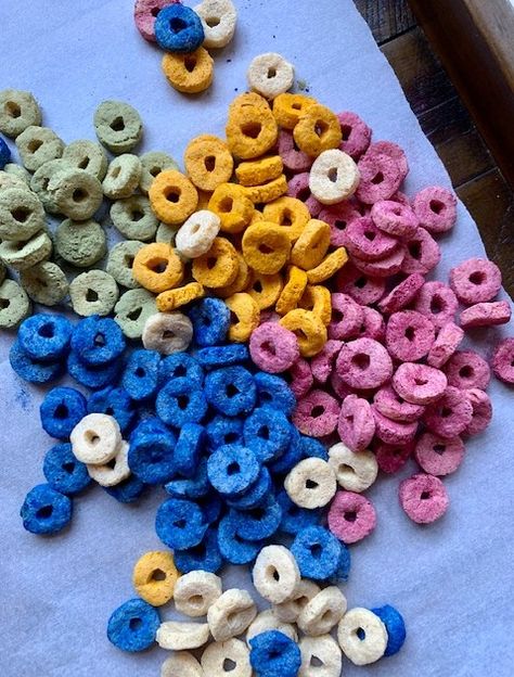 Cereal Recipes Homemade, Fruit Loops Cereal, Homemade Cereal, Fruit Cereal, Crunchy Moms, Yellow Corn, Corn Flour, Fruit Loops, Air Fryer Recipes Healthy