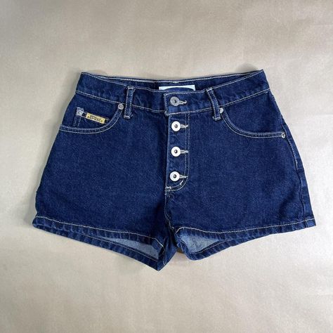 Vintage high waisted shorts High waisted denim... - Depop 1970s Shorts, Depop Clothes, 70s Shorts, Vintage High Waisted Shorts, Shorts High Waisted, Mini Short, High Waisted Shorts Denim, Short Shorts, Denim Mini