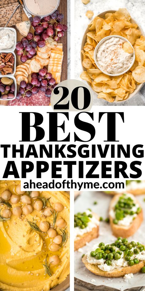 Before we dig into our Thanksgiving feast, we need something savoury to snack on. From dips and spreads, to canapés and savoury tarts, to a holiday charcuterie board, I have got you covered. Today, I am sharing my 20 most popular and favourite recipes for Thanksgiving appetizers. | aheadofthyme.com #thanksgivingappetizers #thanksgivingstarters #thanksgivingrecipes #bestappetizers #holidayappetizers Easy Thanksgiving Recipes Appetizers, Easy Thanksgiving Appetizers, Stuffed Mushrooms Vegetarian, Best Thanksgiving Appetizers, Holiday Charcuterie, Savoury Tarts, Thanksgiving Appetizers Easy, Thanksgiving Snacks, Thanksgiving Appetizer Recipes