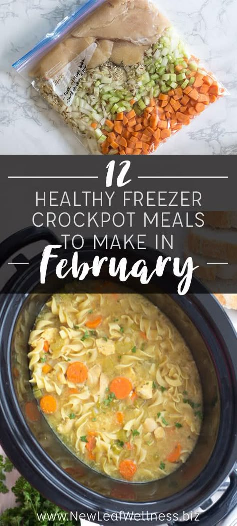 Healthy Crockpot Freezer Meals, The Family Freezer, Crockpot Freezer Meals, Freezer Crockpot Meals Healthy, Family Freezer, Freezer Dinners, Crockpot Meal, Chicken Crockpot Recipes Easy, Freezer Friendly Meals