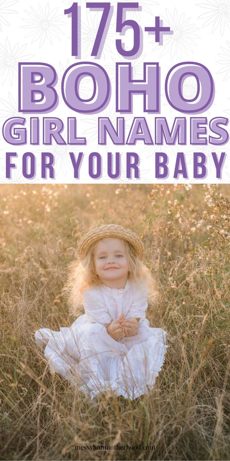 Boho Girl Names Boho Girl Names, L Girl Names, Desert Names, Bohemian Names, Girl Names List, Different Baby Names, Rare Baby Girl Names, Boho Nursery Girl, List Of Girls Names