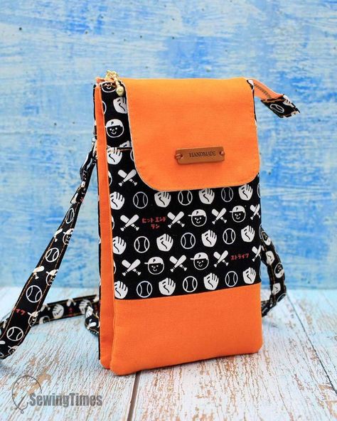 Dompet Koin Diy, Phone Bag Diy, Crossbody Bag Sewing, Crossbody Bag Tutorial, Tas Denim, Bag Sewing Tutorial, Handbag Sewing Patterns, Crossbody Bag Pattern, Handmade Fabric Bags