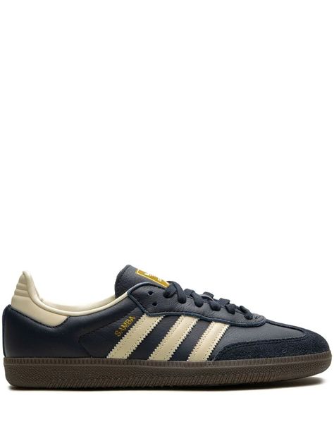 Shop adidas Samba OG "Navy" sneakers Navy Sneakers, Adidas Samba Og, Shoe Inspo, Aesthetic Shoes, Swag Shoes, Sneakers Blue, Adidas Samba Sneakers, Mode Inspo, Dream Shoes