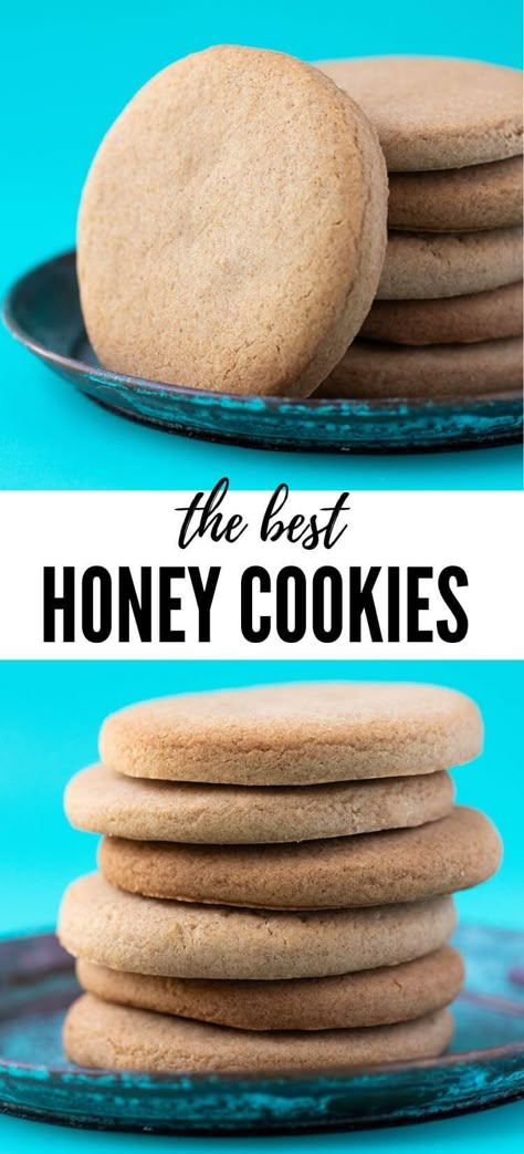 You’ll love these Honey Cookies, made with butter, brown sugar and honey, spiced with ginger and cinnamon. These cut-out cookies are so easy to make and taste absolutely delicious! Recipe from sweetestmenu.com #cookies #honey #baking #dessert #christmas Honey Baked Goods, What To Make With Honey, Honey Ganache, Cookies Made With Honey, Honey Cookies Recipe, Honey Ginger, Honey Cookies, Ginger And Cinnamon, Honey Recipes