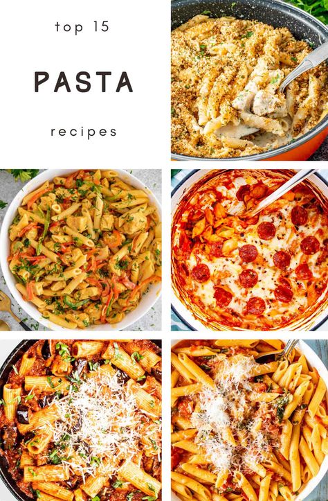 Indulge in 15 mouth-watering pasta dishes that are perfect for any occasion. Discover new favorites and rekindle your love for the classics. #pasta #recipes Rich Pasta Dishes, Top Rated Pasta Recipes, Best Pasta Dishes Restaurant, Types Of Pasta Dishes, Different Types Of Pasta Dishes, Types Of Pasta, Pasta Types, Pasta Varieties, Italian Pizza