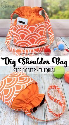 Bucket Bag Diy, Drawstring Bag Diy, Diy Shoulder Bag, Diy Bags Jeans, Bucket Bag Pattern, Quilted Bag Patterns, Drawstring Bag Tutorials, Diy Pouch, Bags To Make