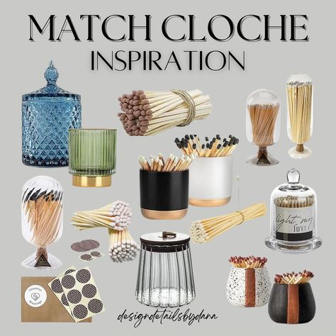 These match cloche designs are the perfect home accent to pair with a beautiful candle or to place near your fireplace. OR you can create your own with an eye-catching decorative jar/bowl or with an old candle jar. Just add these match striker stickers and a set of pretty matches and you are set! TO SHOP: - LINK IN BIO: shop the STORE link and scroll to Match Cloche Inspiration For more home decor and home organization inspiration, like, save and follow!🩶 Home decor Get the look Affo... Match Cloche, Old Candle Jars, Match Striker, Beautiful Candle, Organization Inspiration, Candle Jar, Decorated Jars, Laundry Room Organization, Affordable Home Decor