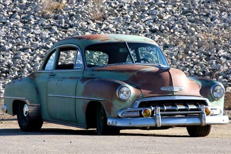 Icon Derelict 1952 Chevy Deluxe Business Coupe has Hidden Charm Rat Rod Cars, Rat Look, 1957 Chevy Bel Air, Hot Rods Cars Muscle, Rusty Cars, Rat Rods Truck, Chevy Bel Air, Pt Cruiser, Abandoned Cars