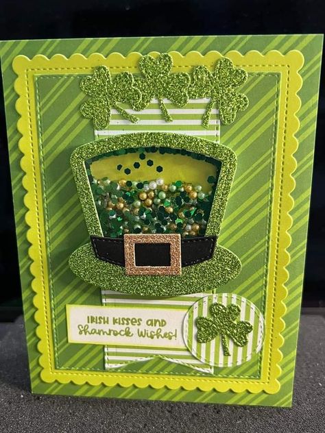 St Patricks Day Cards, St Patrick's Day Decorations, Hand Crafted Cards, Get Well Gifts, Card Sentiments, Lucky Clover, Button Cards, St Pattys Day, Shaker Cards