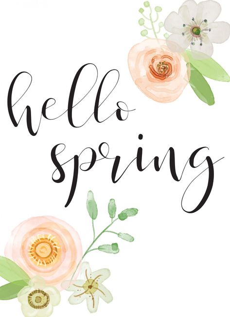 hello spring printable Spring Phrases, Hello Spring Wallpaper, Fake Tulips, Frühling Wallpaper, February Wallpaper, Hello February, Real Fake, Dinner Quick, At Home Decor