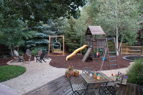 Backyard Playset, Fire Pit Swings, Play Area Backyard, Backyard Kids Play Area, Backyard Layout, Backyard Trampoline, Backyard Swings, Fire Pit Area, Play Areas