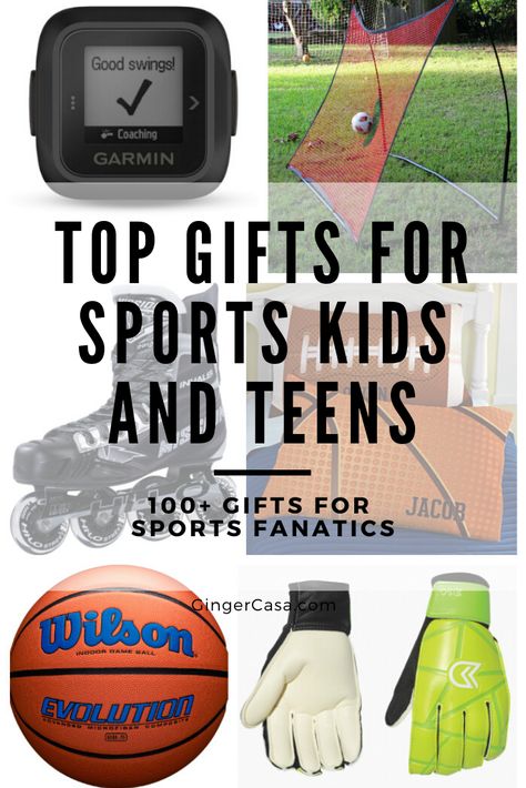 What are the top gifts for sports lovers? Check out this extensive list of over 100 top gifts for sports kids and teens! You will find the perfect gift for sports fanatics on this list!  soccer gifts, basketball gifts, hockey gifts, baseball gifts, volleyball gifts, and more! Team Gift Ideas Sports, Baseball Gifts For Boys, Gifts For Sports Lovers, Athlete Gifts, Grandchildren Gifts, Sports Lover Gifts, Gifts 2022, Gifts 2023, Money Gifts