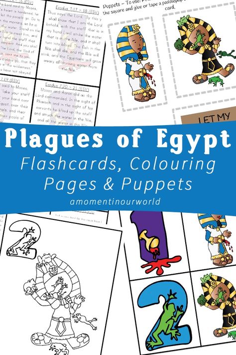 10 Plagues Of Egypt Craft, Moses And The 10 Plagues, 10th Plague Of Egypt Craft, Moses Plagues, The 10 Plagues Of Egypt, 10 Plagues Of Egypt, Moses And Aaron, Egypt Activities, History Homeschool