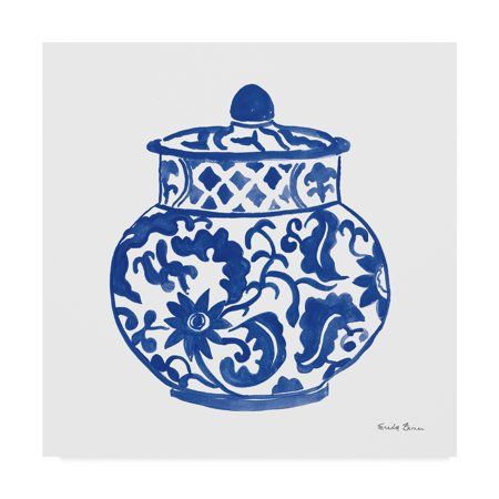 Chinoiserie Art, Blue And White Vase, White Vase, 수채화 그림, Blue Willow, Blue Vase, Unframed Art, Affordable Art, Trademark Fine Art