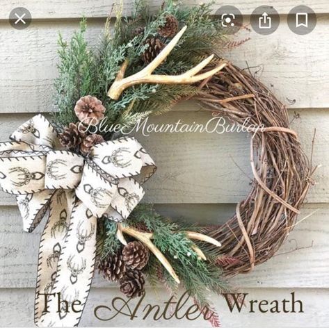 Woodland Wreaths, Antler Wreaths, Deer Antler Wreath, Hunting Wreath, Western Wreaths, Antler Hunting, Antler Wreath, Antler Decor, Antlers Decor