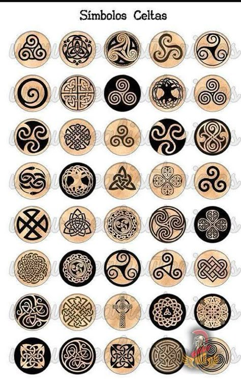 Celtic symbols Celtic Element Symbols, Ancient Germanic Symbols, Triskelion Tattoo Celtic, Celtic Symbols Tattoo, Celtic Designs Tattoo, Ancient Celtic Symbols, Triskelion Tattoo, Celtic Symbols And Meanings, Celtic Triskelion