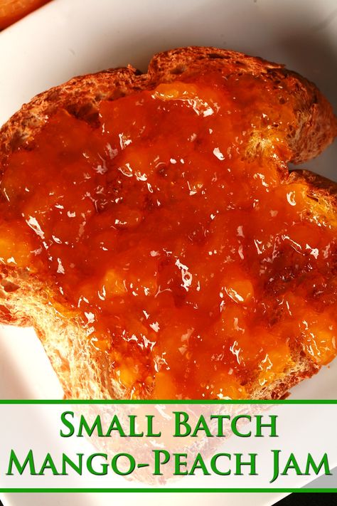 Small Batch Mango Peach Jam Peach Mango Jam, Pickles Homemade Easy, Refrigerator Jam, Pinwheel Sandwiches, Peach Jam Recipe, Preserving Recipes, Countertop Convection Oven, Mango Jam, Jam Recipes Homemade