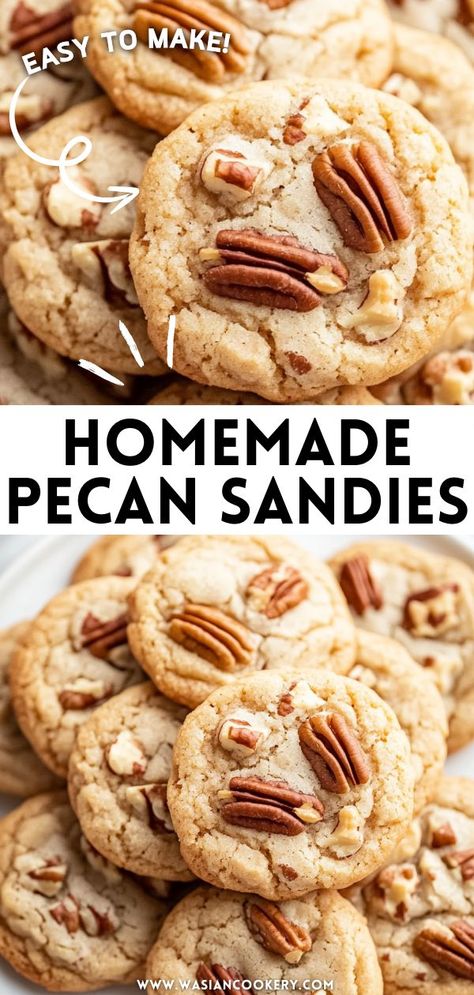 A plate of Pecan Sandies, showcasing their crumbly texture and nutty flavor, perfect for Thanksgiving cookies and a comforting addition to your holiday dessert selection. Thanksgiving Dessert Tray, Pecan Sandies Recipe, Easy Thanksgiving Cookies, Pecan Sandies Cookies, Sandies Cookies, Sandies Recipe, Turkey And Stuffing, Pecan Sandies, Dessert Spread