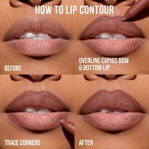 Lip Contour 2.0 Automatic Matte Lip Pencil - HUDA BEAUTY | Sephora Huda Beauty Lip Liner, Huda Beauty Lip Contour, Huda Beauty Lip, Lip Contour, Liquid Lipstick Set, Bottom Lip, Lip Contouring, Cupids Bow, Lipstick Set