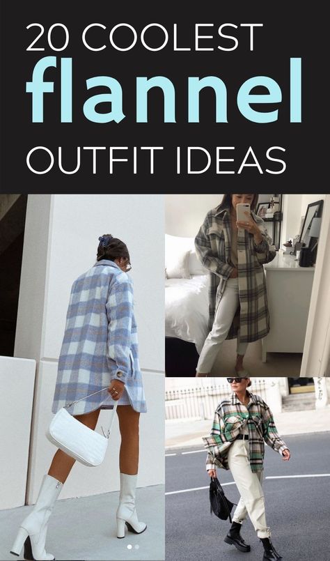 fall outfits | flannel outfits | overshirt | oversized flannel ideas | autumn fall ideas | cool autumn ideas fashion | style inspiration | #falloutfits #flannel #flanneloutfits Gray Flannel Shirt Outfit Women, Dress Up Flannel Shirt, Business Casual Flannel Outfit, Long Flannel Jacket Outfit, Oversize Flannel Outfit, Over Sized Flannel Outfit, Oversized Flannel Outfits Fall, Flannels Outfit, Flannel Shirt Outfit Women