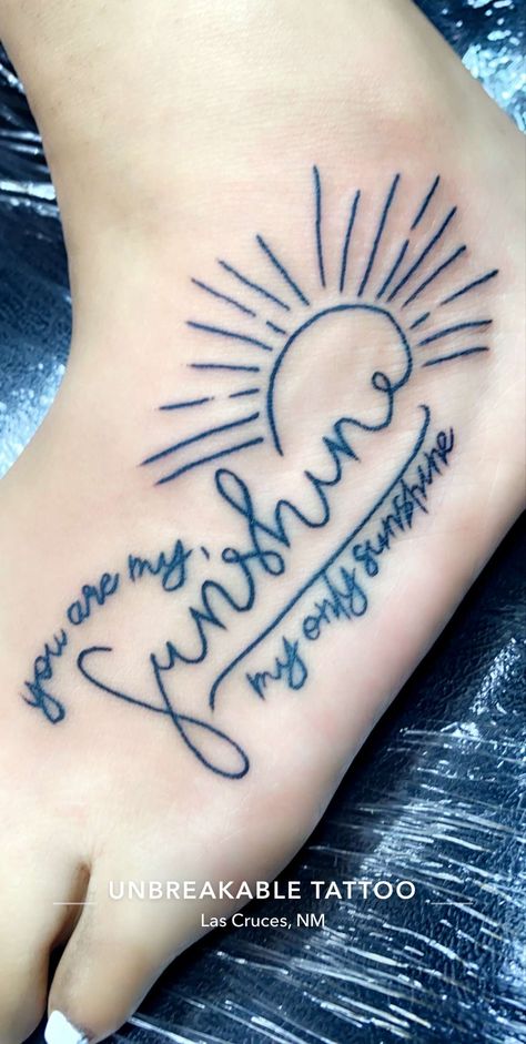 Your My Sunshine Tattoo, You Are My Sunshine Tattoo For Son, Temprory Tattoo, You Are My Sunshine My Only Sunshine Tattoo, Soulshine Tattoo, You Are My Sunshine Tattoos, You Are My Sunshine Tattoo Mom Daughter, Sunshine Tattoos For Women, 2 Kids Tattoo Ideas For Moms