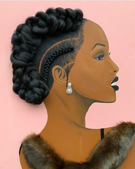 Artist Spotlight 🎨: 3D Hair Artist, @InspireByTyler paints canvas art with actual HAIR! How cool is this?? Natural Hair Art, Afrique Art, African Crafts, Hairstyles Black Women, Black Art Painting, Arte Inspo, Black Love Art, Real Hair, Dope Art