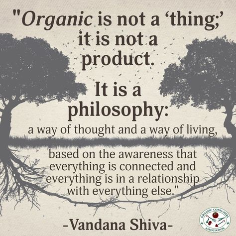 Many people associate the word “organic” with a commodity, but it is so much more. Vandana Shiva describes it as “a philosophy: a way of thought and a way of living.” Vandana Shiva, Happy Pregnancy, Everything Is Connected, Living A Healthy Life, Holistic Healing, Healthy Body, Get Healthy, A Thing, Natural Health