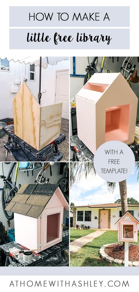 Little Free Library Plans Free Little Library, Little Free Library Plans, Street Library, Library Plan, Lending Library, Mini Library, Easy Design, Little Library, Free Woodworking Plans