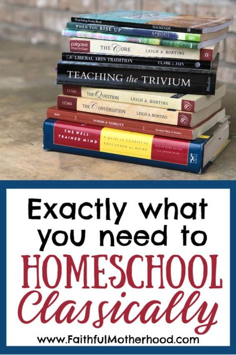 Do you want a classical education for your kids but you don't know where to start? This is an outstanding Christian Classical Education Reading List from a seasoned homeschool mom. Discover where to go for the information that you need to start homeschooling your children today! | Classical Homeschool | Classical Education Curriculum | Classical Education Homeschool | Classical Conversation | Classical Education Homeschool ideas | Classical Education Homeschool Scope & Sequence |