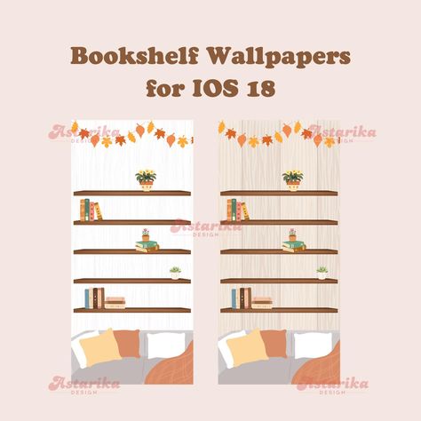 Cozy Bookshelf Wallpaper for iPhone iOS 18, Digital Download, Fall Vibes Background, Autumn by astarikadesign on Etsy Bookshelves Wallpaper, Wallpaper Iphone November, Thanksgiving Wallpaper Iphone November, Cozy Bookshelf, Vibes Background, Bookshelf Wallpaper, Background Autumn, Thanksgiving Wallpaper, 4 Wallpaper