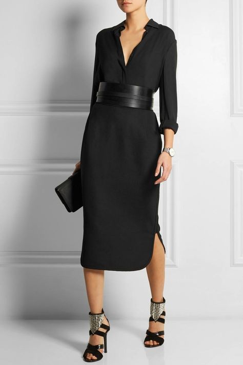 Spring Business Casual, Tamara Mellon, Adam Lippes, Look Formal, Hams, Black Ring, Work Attire, Looks Style, Black Style