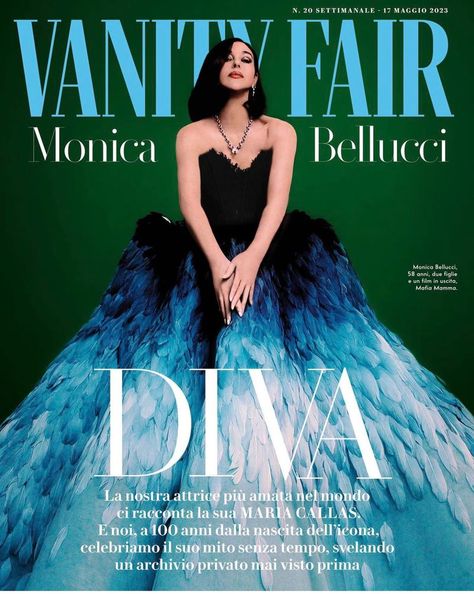 Vanity Fair Italia May 2023 Cover with Monica Bellucci (Vanity Fair Italia) Vanity Fair Covers, Vanity Fair Magazine, Pretty Costume, Magazine Editorial, B Fashion, Photography Magazine Cover, Monica Bellucci, Fashion Project, May 2023