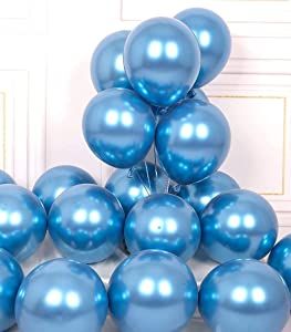 DOJoykey Blue Latex Balloon, 20pcs 12inch Metallic Balloons for Birthday Wedding Party Decoration : Amazon.co.uk: Home & Kitchen Carnival Party Decorations, Baby Shower Balloon Arch, Purple Balloons, Christmas Carnival, Metallic Balloons, Rose Gold Party, Black Balloons, Anniversary Decorations, Blue Birthday