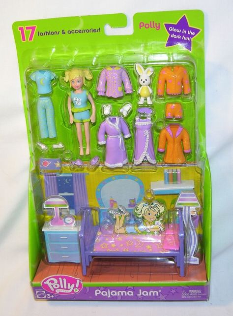 New!+Polly+Pocket+Pajama+Jam+Fashion+Pack+Polly+17+FASHIONS+&+ACCESSORIES+#B7092+ Polly Pocket 2000, Polly Pocket Toys, Polly Pocket World, Polly Pocket Dolls, Polly Pockets, Baby Doll Nursery, Childhood Memories 90s, Childhood Memories 2000, Nostalgic Toys