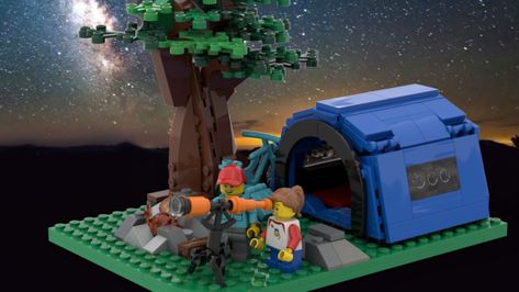 LEGO IDEAS - Blog - Contest Winners - Build that holiday into THAT holiday! Lego Camping, Lego Camp, Lego House Ideas, Big Tent, Lego Universe, Small Tent, Lego Gifts, Lego Diy, Big Tents