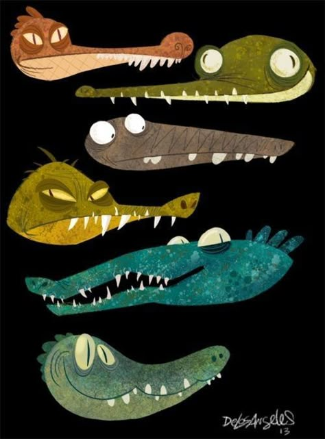 #characterdesign #animal #alligator #crocodile #art #illustration | Character illustration, Character design references, Character design Crocodile Illustration, Alligators Art, Life Illustration, 동화 삽화, Posca Art, Illustration Character, Crocodiles, Jan 11, Character Design References