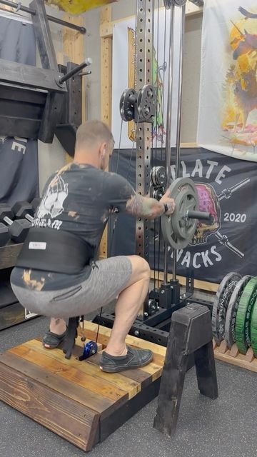 Kyle Divine on Instagram: "DIY belt squat and low row attachment for the @bellsofsteel plate loaded pulley tower. This is the 2nd version of this platform I’ve made and with the wider base, pulley farther back, and footplate for rows, I believe it is perfect. Hey @bellsofsteel this would be a great addition to your equipment line up! Let me know if you want to collab on this as a product. 👉 Follow @kaizendiygym for great DIY gym equipment ideas . . #kaizendiygym #garagegymexperiment #diyideas Diy Belt Squat, Pully System, Lat Pulldown Machine, Diy Gym Equipment, Diy Belt, Diy Home Gym, Diy Gym, Lat Pulldown, Diy Belts